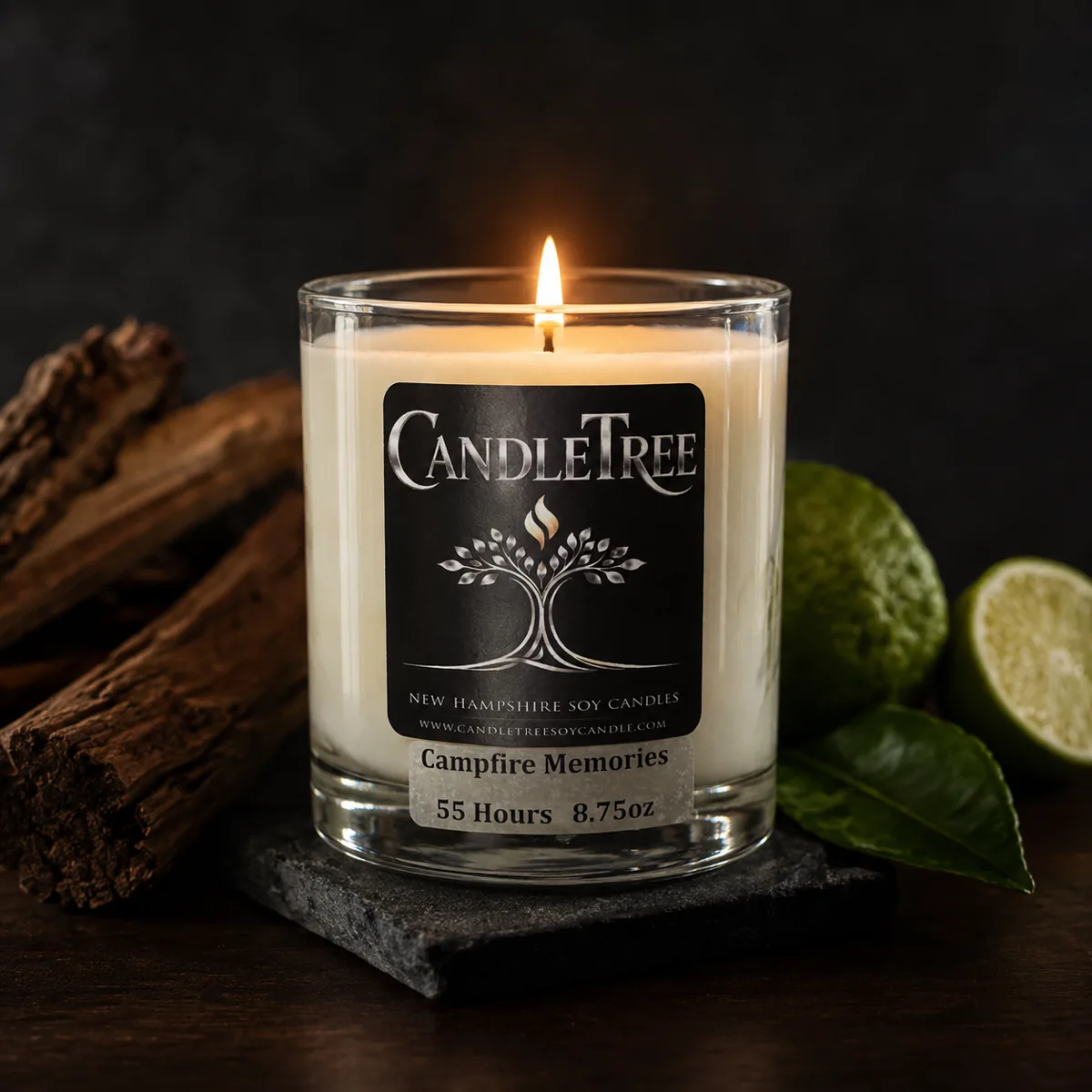 Cologne-inspired soy candle — Campfire Memories